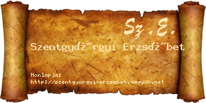 Szentgyörgyi Erzsébet névjegykártya
